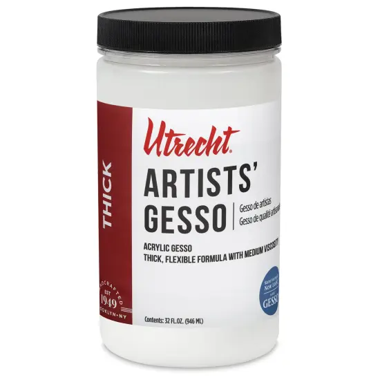 Utrecht Artists Acrylic Gesso - White, 32 oz {1}