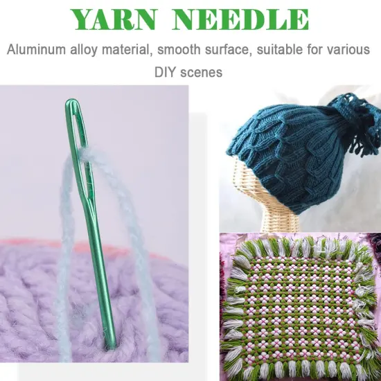KYUEWRT 10Pcs Yarn Darning Tapestry Needle,Large Big Eye Weaving Needle Bent Needles with Aluminum Storage Tube {4}