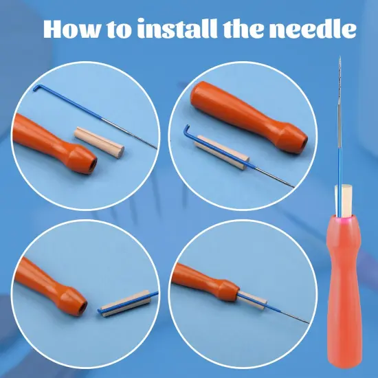 Mayboos 30 Pcs Needle Felting Needles, 3 Colors Wool Felting Supplies Felting Needles Color Coded Wool Felting Needles Tool Kit with Needle Box for Wool Felting 36 Gauge, 38 Gauge, 40gauge {5}