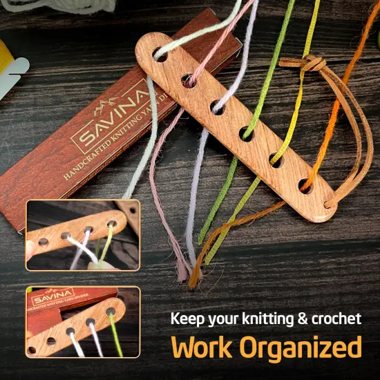 Wooden Yarn Divider - Knitting Yarn Organizer, Yarn Splitter, Crochet Yarn Tender, Knitting On The Go - Makes Knitting & Crocheting with Multiple Colors Much Easier {3}