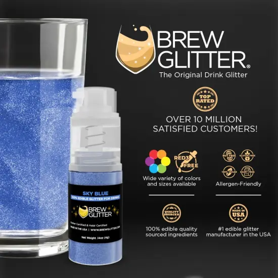 Sky Blue Edible Glitter Spray Pump | Brew Glitter&reg; {2}
