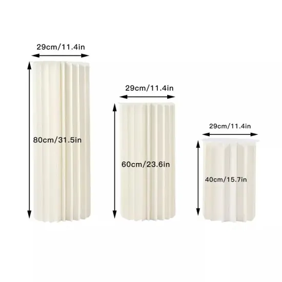 Foldable Centerpieces Cardboard Vase 3pcs Cylinder Flower Vase Stand Centerpiece {3}