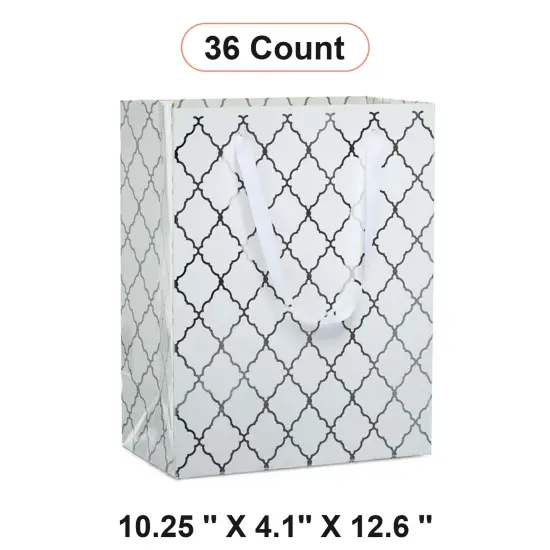 Red & Silver Diamond Grid Euro Tote 10.25" x 4.75" x 12.625" Stylish {1}