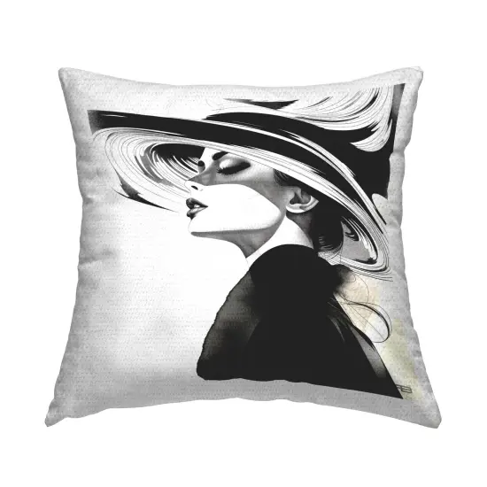 Modish Glam Woman Design by RB Outdoor Printed Pillow  {1}