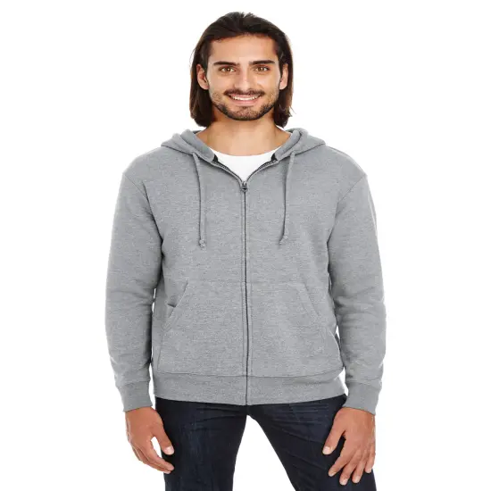 Unisex Triblend French Terry Full-Zip CHARCOAL HEATHER {1}