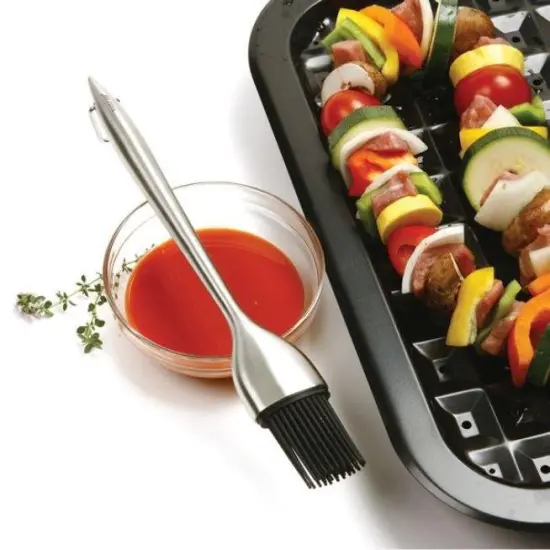 Norpro 12" Long Stainless Steel Handle Silicone BBQ Basting Brush {2}