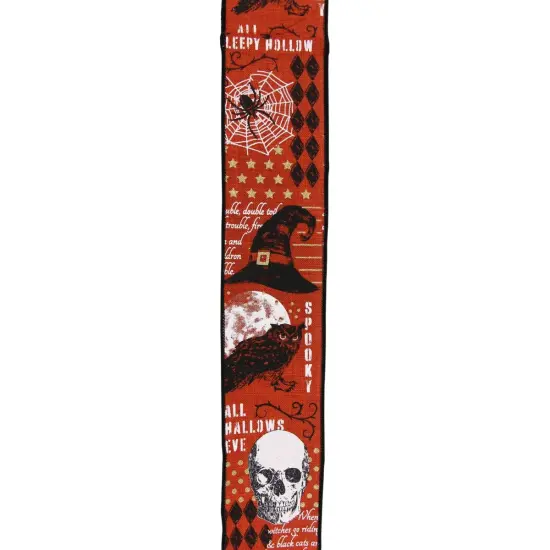 2.5" Vintage Halloween Ribbon: Orange (10 Yards) {2}
