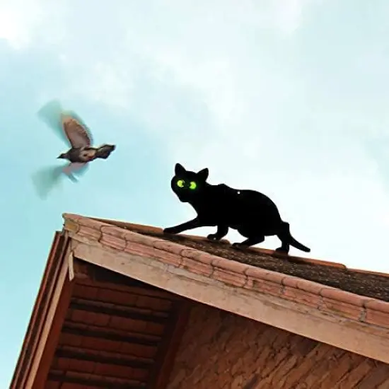 3 Pack Halloween Metal Black Cats with Reflective Eyes {5}