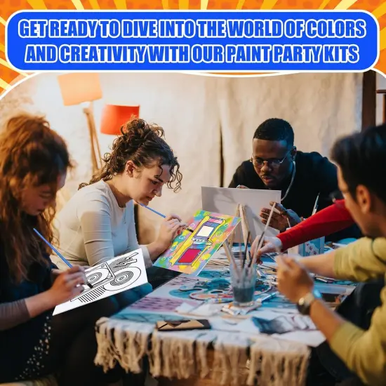 15 Set Pre Drawn Painting Canvas Kit for Adults {4}