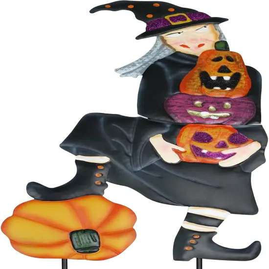 Halloween Decorations Outdoor, Metal Decorative Garden Stakes (Witch) {1}