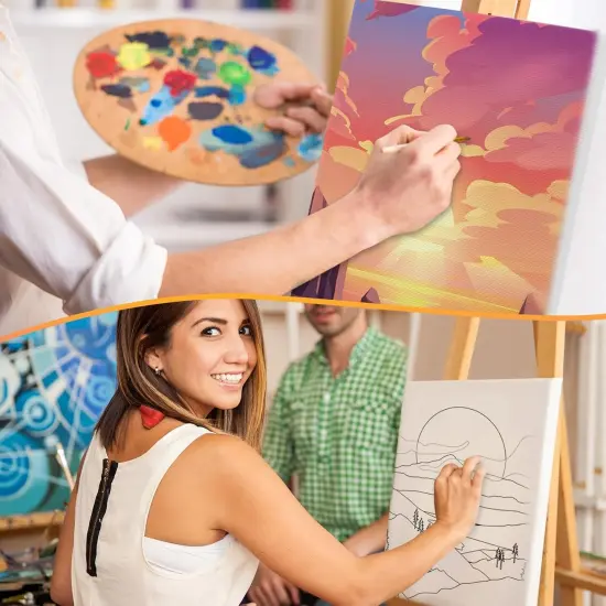 8x10 Inch - 0 Pcs Landscape Pre Drawn Canvas for Painting {4}