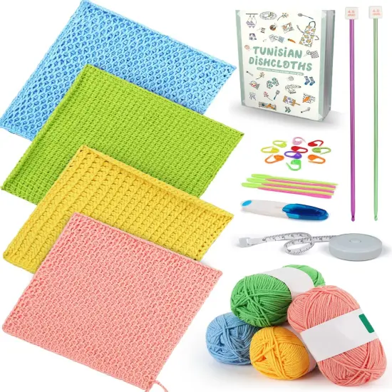 Dishcloth Crochet Kit - Colorful {1}