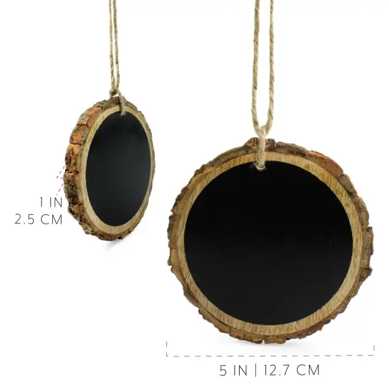 Wood Slice Chalkboard Ornaments 6ct DIY Christmas Craft Set {6}