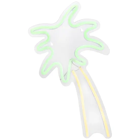 Northlight LED Palm Tree Neon Lighted Wall Art - 19" - Green and Yellow {3}