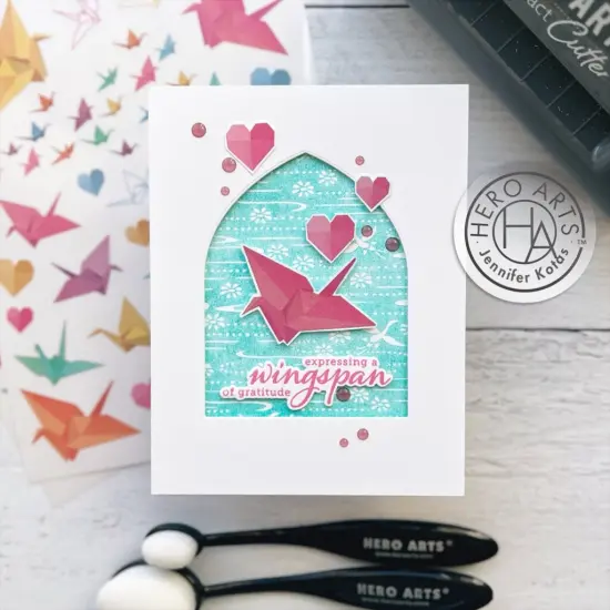 Hero Arts Hero Transfers 6"X8"-Origami Cranes {5}
