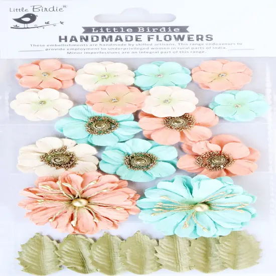 Little Birdie Renae Paper Flower 27/Pkg-Sun & Rain {1}