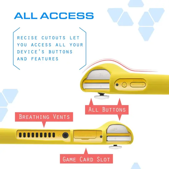 Protective Silicone Case for Switch Lite, Insten Soft Skin Rubber Gel Full Body Grip Cover [Shockproof Anti-Scratch Non-Slip] Compatible with Nintendo Switch Lite 2019 Console, Yellow {3}