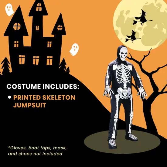 Skeleton Jumpsuit Costume Adult {5}