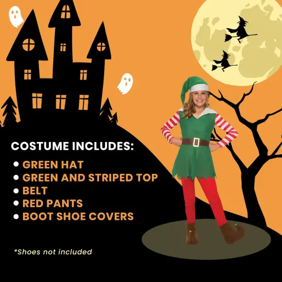 Santa's Helper Girl's Elf Costume {5}