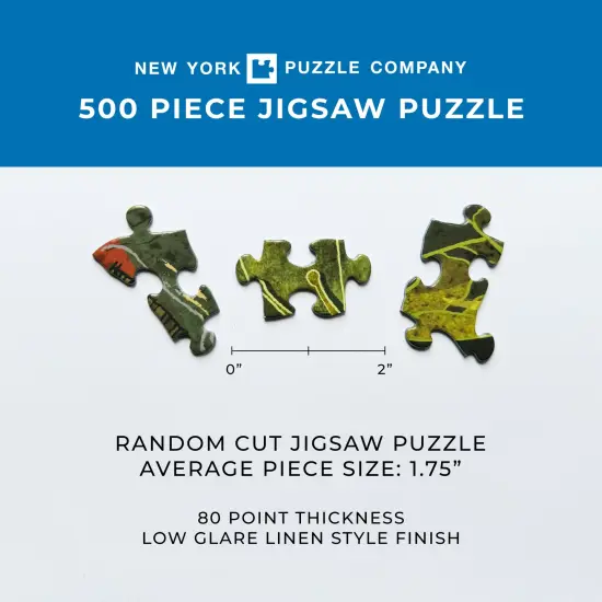 New York Puzzle Company Up with the Lark 500 Piece Piece Jigsaw Puzzle {4}