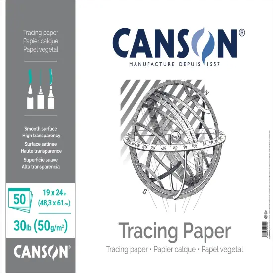 Canson Artist Series Tracing Paper Pad 19"X24"-50 Sheets {1}