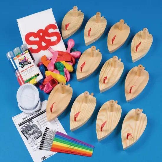 Wooden Balloon Powered Boat Craft Kit (Pack of 12) {2}
