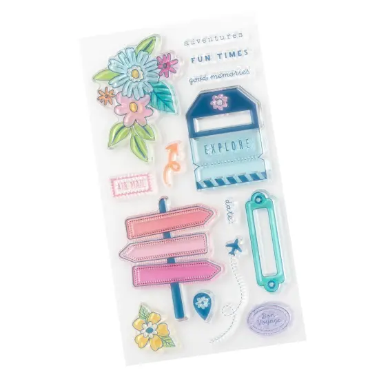 Paige Evans Adventurous Acrylic Stamp Set-15/Pkg {4}