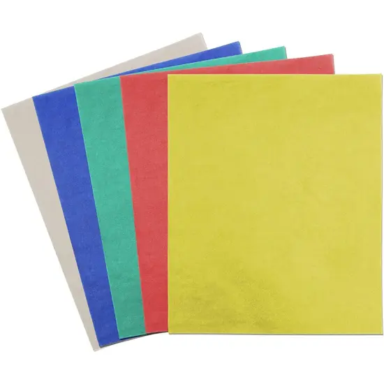 Carbon Paper for Tracing on Fabric, Wood, and Canvas (5 Colors, 9 x 11 in, 50 Sheets) Multicolor {2}