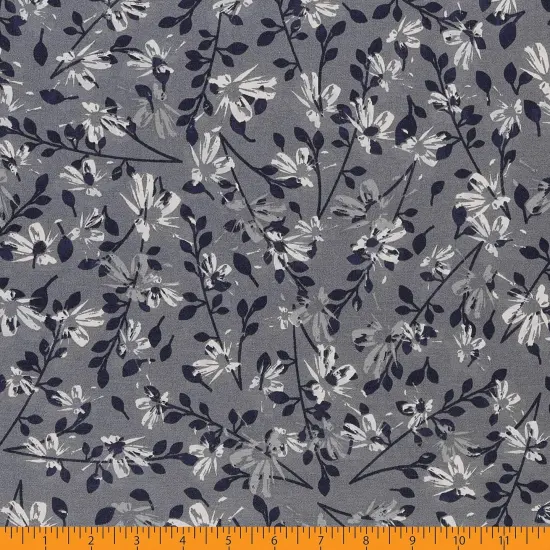 Mook Fabrics Aster Floral Cotton Fabric [108 in. Wide] - By The Yard Poppy Seed {3}