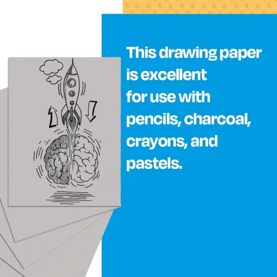 Sax Drawing Paper, 80 lb, 18 x 24 Inches, Pearl Gray, 500 Sheets {4}