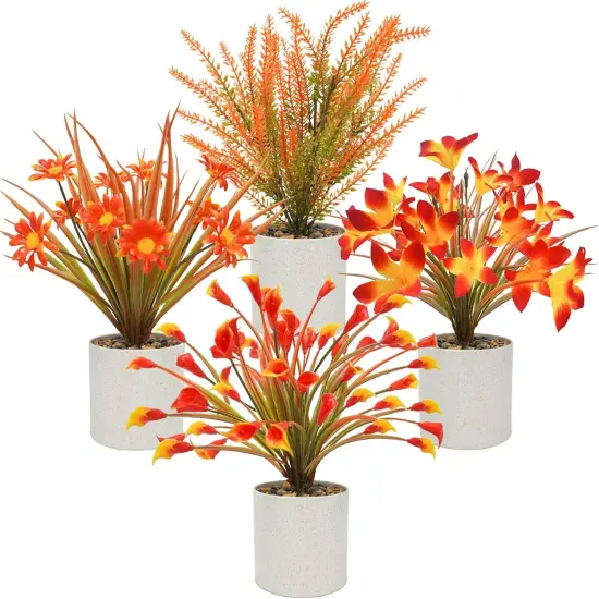 4 Pcs Artificial Fall Flowers {1}