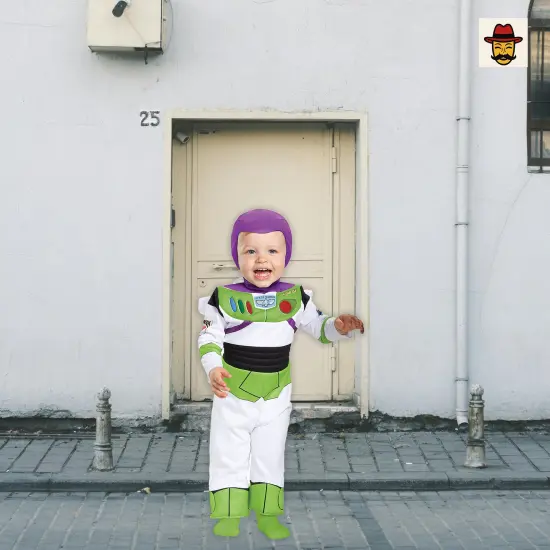 Toy Story Buzz Lightyear Infant Costume Deluxe Jumpsuit Jet Pack {2}