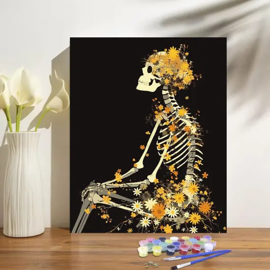 Skull Paint by Numbers Kit - 16x20 Inch {2}