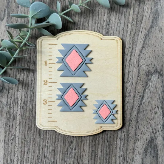 Aztec Diamond Stone | Faux Turquoise | Country Western Clay Cutters {5}