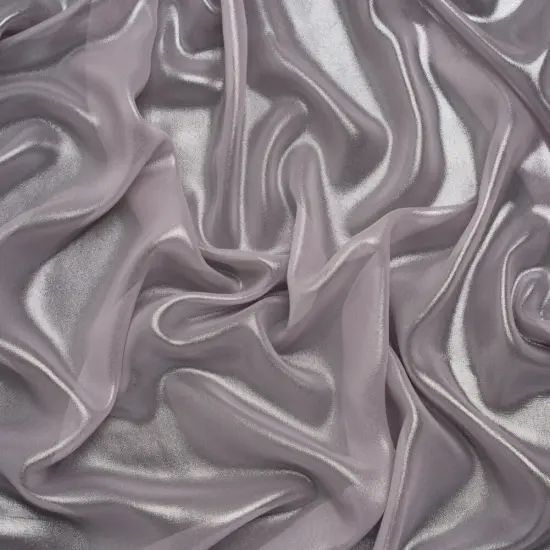 1 Yard Silver on Lavender Liquid Sheen Chiffon Sheer Metallic Polyester Fabric 60" Width {2}