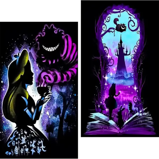 2 Packs Cartoon Diamond Painting Kits for Adults 5D {1}