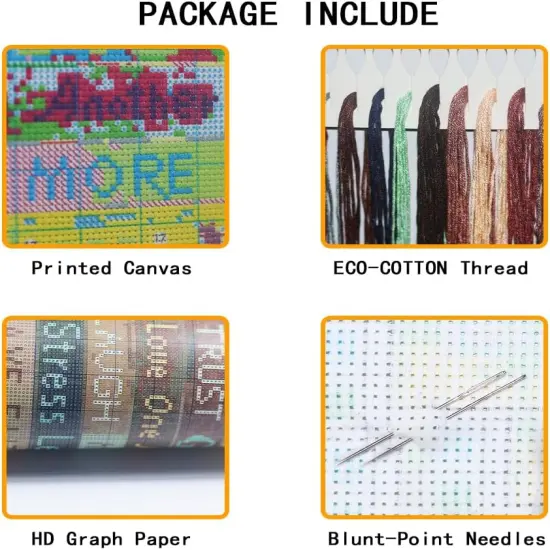 Halloween Counted Cross Stitch Kits for Adults, Ghost Stamped Cross Stitch Kits for Beginners {5}