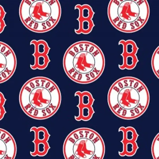 Licensed MLB Boston Red Sox Navy Cotton 6633 B Fabric by the Yard {1}