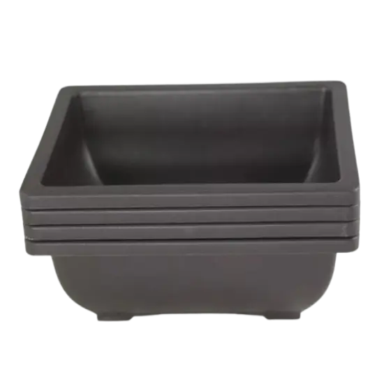 4 Rectangular Plastic Bonsai Training Pot, Succulent Planter - 6.25"x 4.75"x 2" {1}