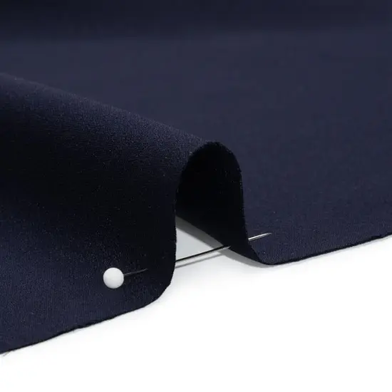 1 Yard Navy Silk 4-Ply Crepe Premium Collection 44 Inches Width {2}