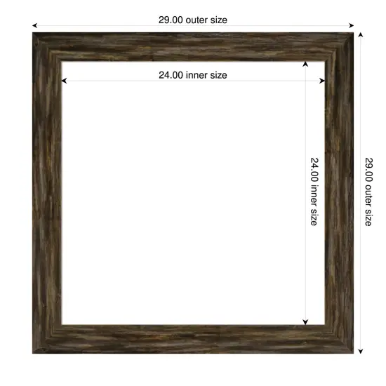 Fencepost Narrow Framed Dry Erase Magnetic Board Brown {4}
