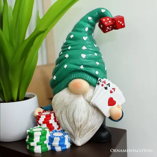 Entertainment Gnome Figurine, 8" Room Table Decor Statue {1}