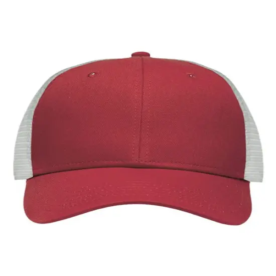 Sportsman&reg; Lo Pro Mesh Back Trucker Cap Breathable Classic Fit Chino Cardinal/ Whit {1}