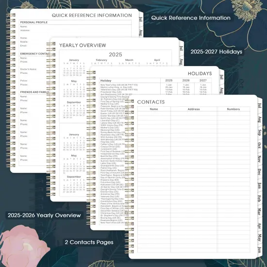 2025-2026 Planner - Planner 2025-2026, July 2025 - June 2026, Weekly & Monthly Spreads, 8'' x 10", Monthly Tabs, Twin-Wire Binding {6}