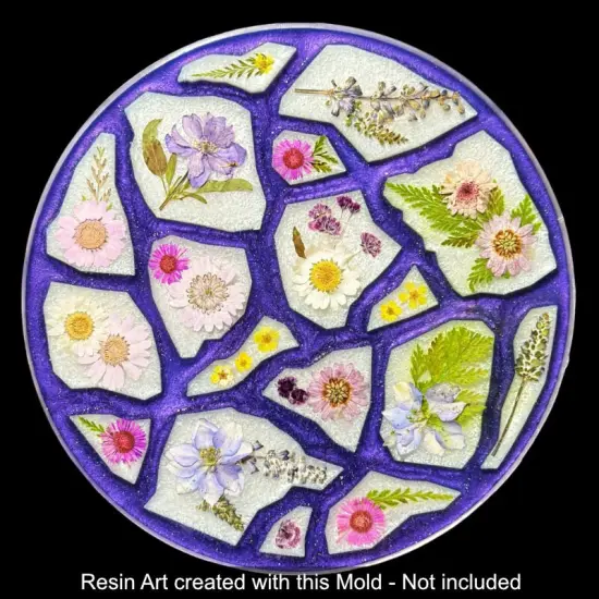 Handmade 8 inch Geode Agate Tray 2-Part Silicone Mold {6}