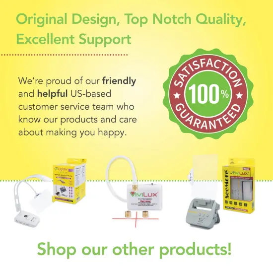 ViviLux Optical Grade 3X Magnifier with Handi-Clip, Detachable Flexible Arm for Hands-Free Precision &ndash; Attach to Sewing Machines, Embroidery Hoops, Craft Lights {6}