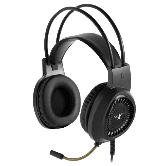 Wired Gaming Headphones with Microphone, Over the Ear 3.5mm Headphones with Microphone and RGB Lighting (Black) {7}