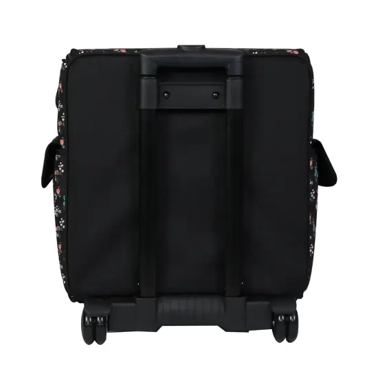 Collapsible Rolling Serger Machine Case, Black Floral {4}