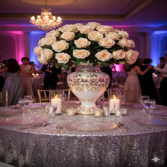 4PCS 27&rdquo; Real Touch Peach Rose &ndash; Lifelike 4&rdquo; Bloom Artificial Flowers for Weddings & Decor {3}