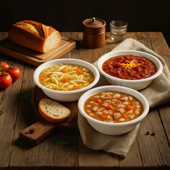 Greener Settings 32 oz Compostable Paper Bowls, 50-Pack &ndash; Heavy-Duty Bagasse, Biodegradable, Microwavable, Freezer Safe, Leak-Resistant, Eco-Friendly for Hot and Cold Foods {5}